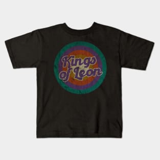 Kings of Leon  - Retro Circle - DESIGN -  Vintage Kids T-Shirt